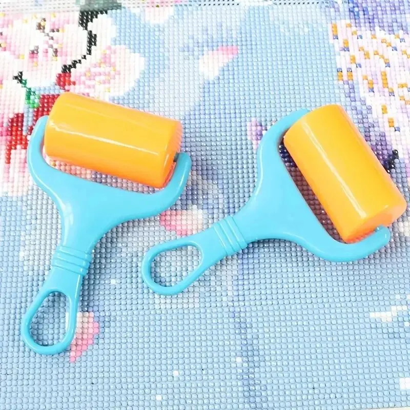 Plastic Rubber Roller Diamond Painting Tools Diamond Art Reinforced Plastic Roller Cross Stitch Tool DIY Accessories Practical paint roller rubber roller brush laminating roller kit