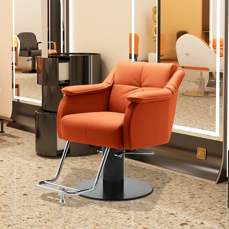 Vanity Makeup Barber Chair Hairstyle Professional Lash Economic Metal Barber Chair Work Shampoo Cadeira Furniture Salon CC50LFY