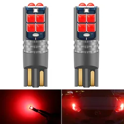Enhanced LED Park Lights for Vehicles - Versatile 12V/24V T10 W5W Position and License Plate Light (Red)