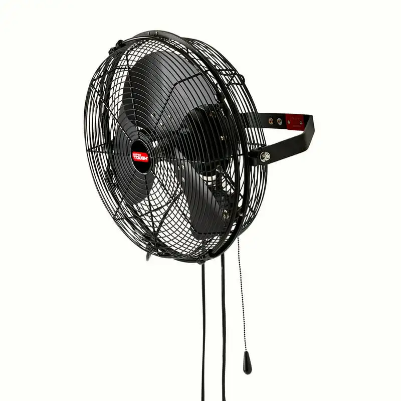 14 Inch Outdoor Wall Fan with Misting Kit, 3 Blades, Black blue carbon steel multifunctional manual sharpener fast locator with built in bearing and adjustment knob for fixing wide blades