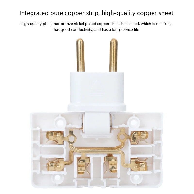 EU Plug 180 Degree Rotatable Socket Converter 3 In 1 US Extension Plug Multi-Plug Mini Slim Wireless Outlet Adapter Sockets 1PC