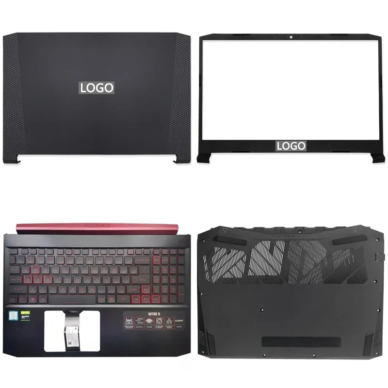 Nuovo Per Acer Aspire Nitro 5 An515-43 An515-54 Laptop Lcd Cover Posteriore Cornice Anteriore Superiore Palmrest Base Inferiore Custodia Cerniere Per 