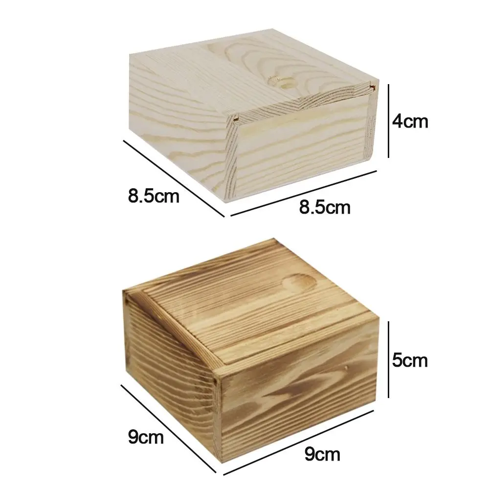 Home Decoration Card Keeper With Slide Top Beads Container Storage Box Wooden Box Jewelry Organizer Case
