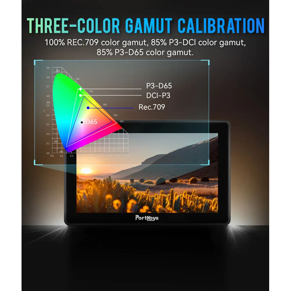 Portkeys BM5IV Monitor 5.5 inch Camera Control Monitor 2000Nits 4K60P HDMI 3G-SDI Wide Color Gamut for For 3D LUT output