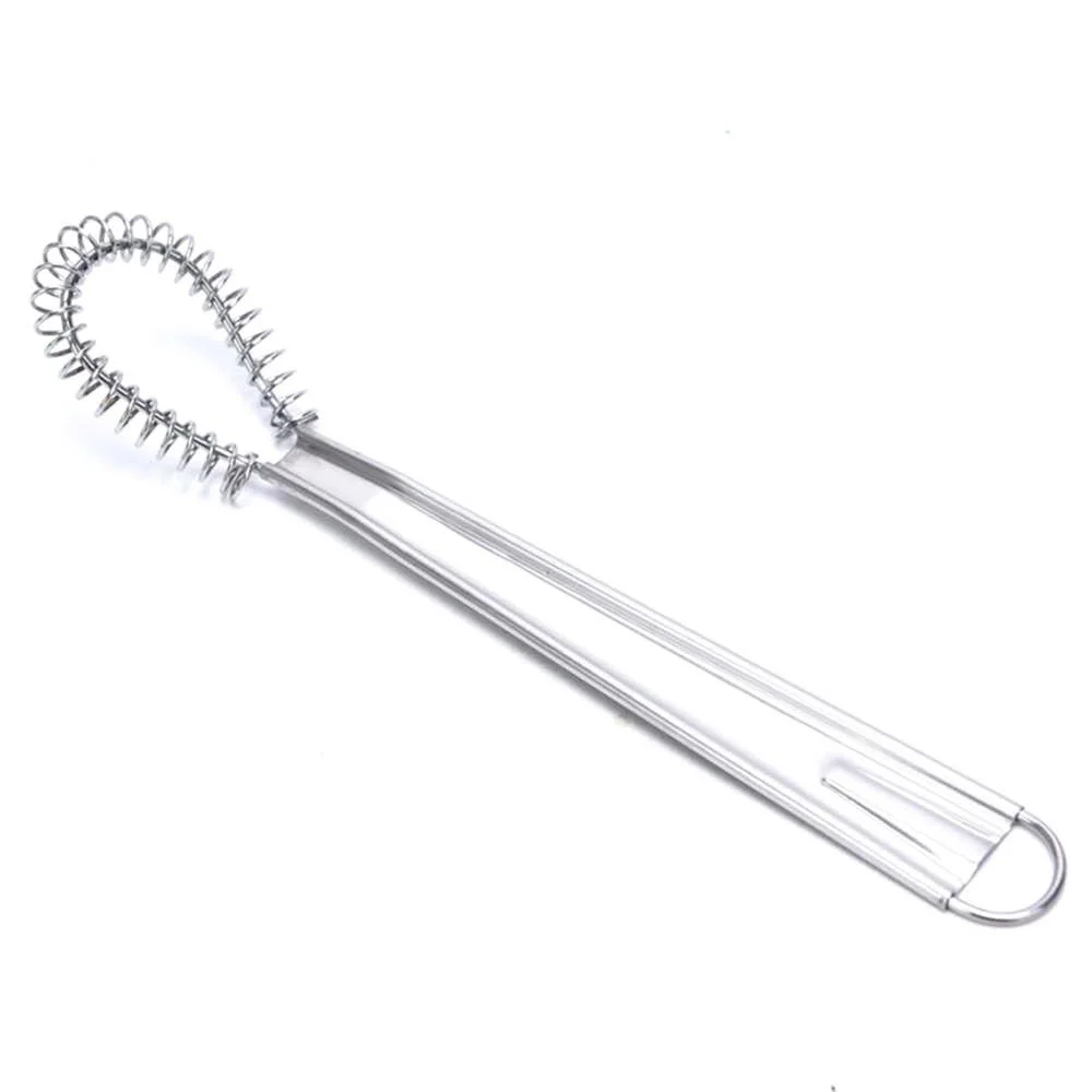 Stainless Steel Spring Manual Whisk Egg Beater Handheld Mini Kitchen Eggs Mixer egg beater balloon wire whisk wire whisk ball whisk
