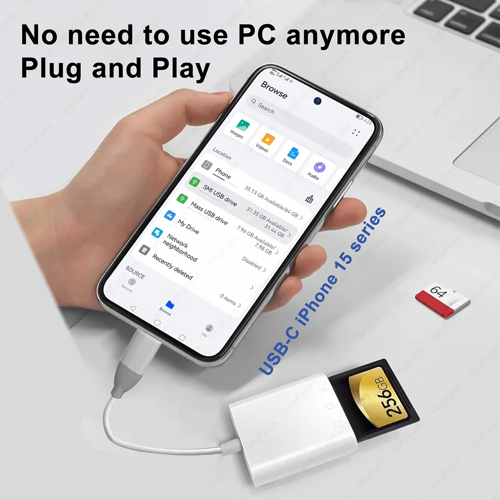 3 In 1 Card Reader Type-C Lightning to SD TF CF Memory Card Adapter For PC Laptop iPhone Memory CardReader Plug and Play SD Card 4