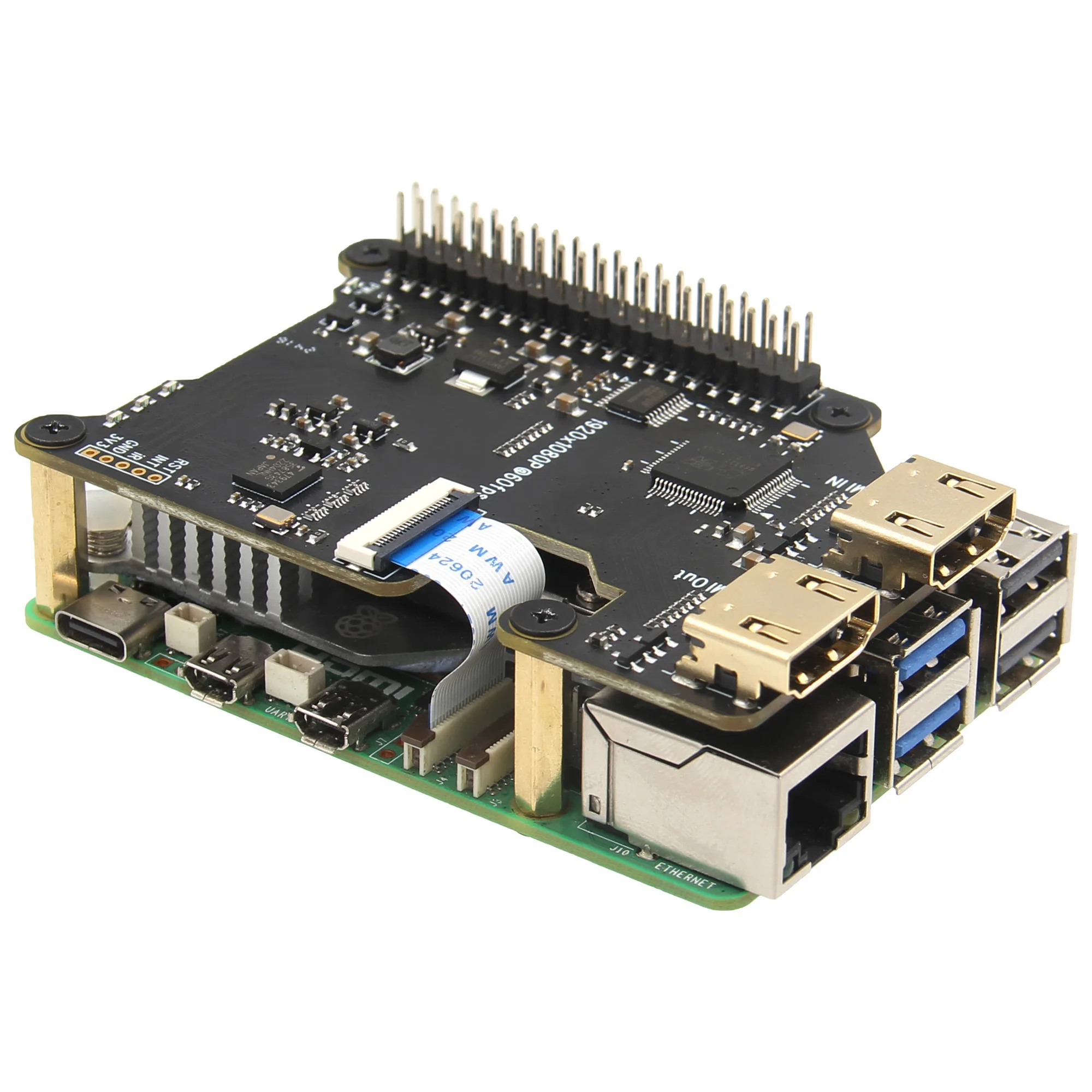 Geekbord X1301 Hdmi to CSI-2 어댑터는 Raspberry Pi 5 / Raspberry Pi 4 / 3B+ / 3B용 최대 1080P 60fps 지원
