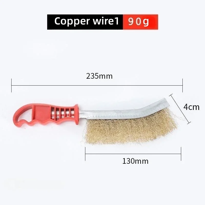 1pc Wire Brushe Brass Plated Steel Wire Stainless Steel Wire Brush Grill Cleaner BBQ Grill Steel Wire Brush Cleaning Tools 5