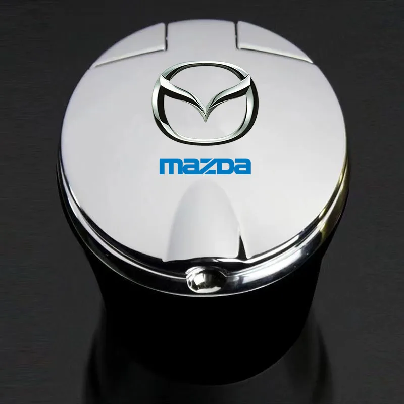 LED 조명이 있는 차량용 재떨이, 마쓰다 2 3 4 5 6 7 8 323 626 CX5 CX7 CX9 RX8 MX3 MX5 액세서리용 무연 컵홀더