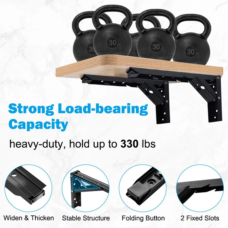 Triangular Folding Heavy Duty Metal Shelf Bracket