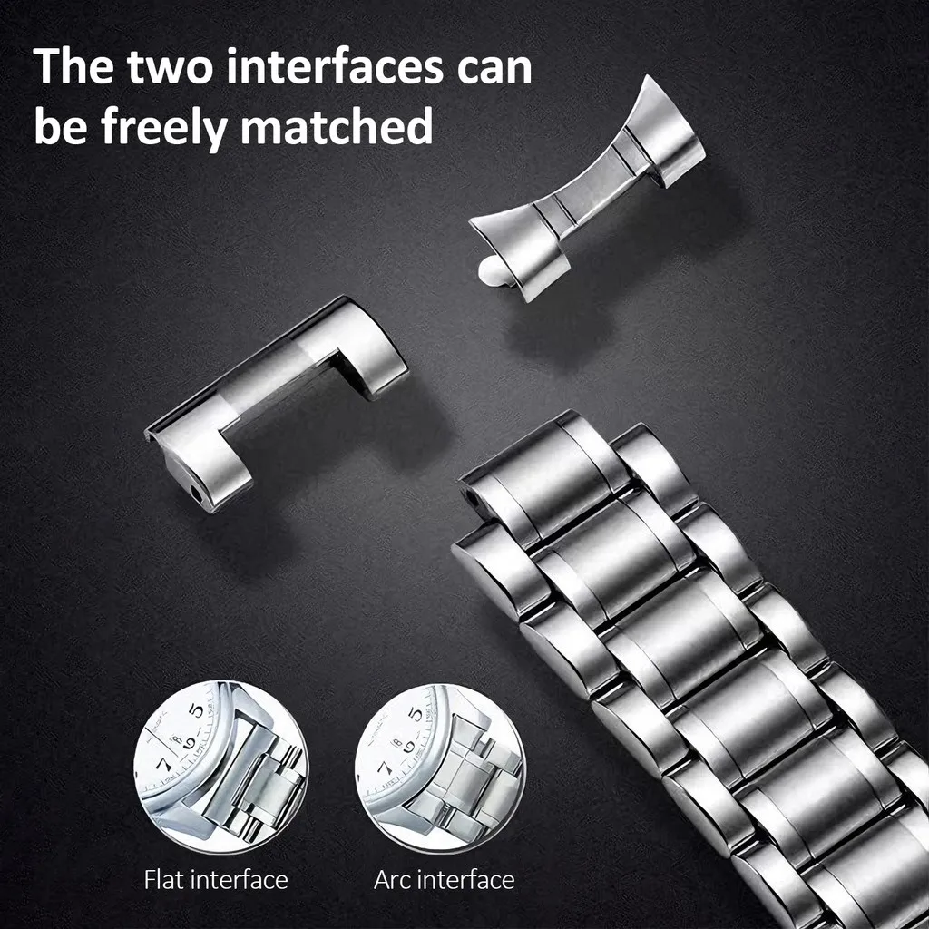 Sleek Stainless Steel Quick Release Universal Watch Strap