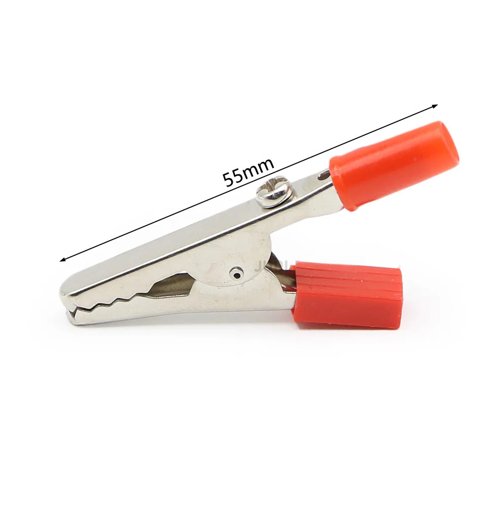 Alligator Clips Test Clip Test Leads Test Hooks Clips Electric Test Clamp Electrical Clamp 1/2/5/10pcs Insulated Crocodile clip Plastic Handle Cable Lead Test Charging Clamp Metal Crocodile Clamp 52mm