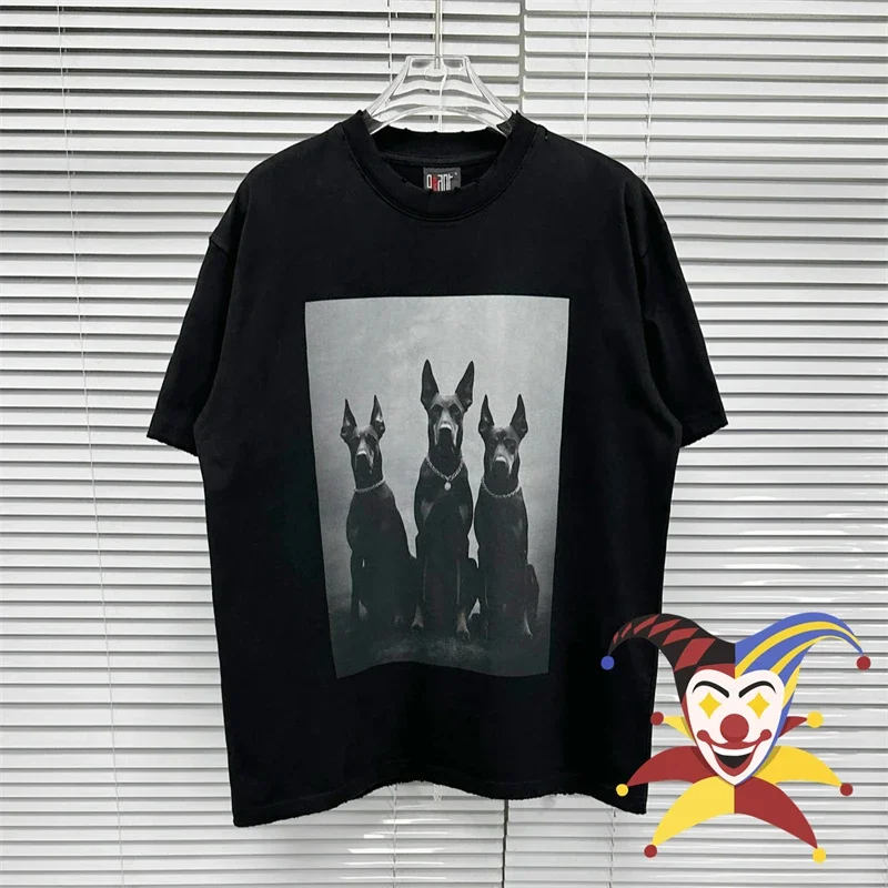 

SAINT MICHAEL T-shirt Men Women Best Quality Top Tees Oversize Dog Digital Print T Shirt
