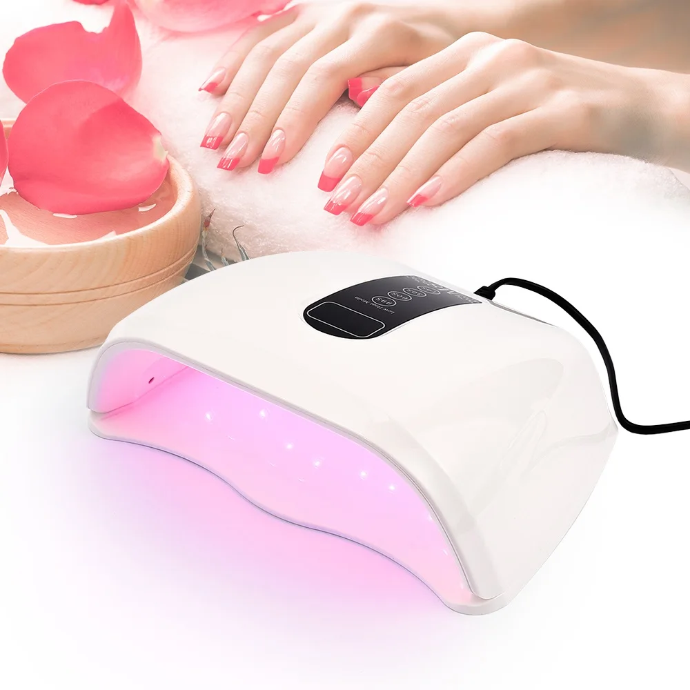 

High Power 96W RED Light LED Nail Lamp Two Hands Gel UV Lamp Manicure Nail Polish Dryer Machine for Fast Drying All Gel Polish