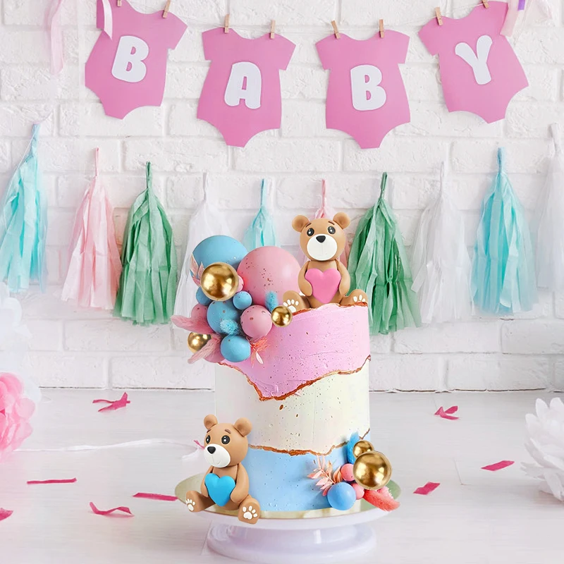 32 Stücke Ball Kuchen Topper Picks DIY Cupcake Einsatz Topper Kinder Geburtstag Party Junge Mädchen Geschlecht Offenbaren Dekoration Baby Dusche hochzeit – Detail 5