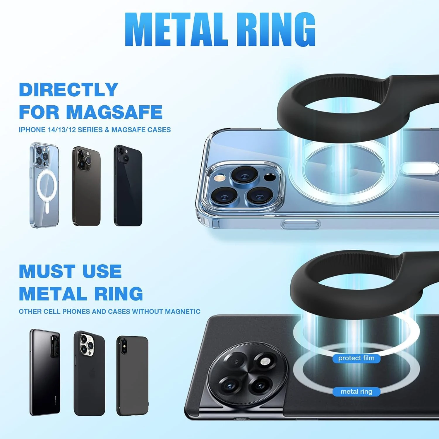 Phone Holder Mobile Phone Holder Magnetic Phone Holder for Car Vent 360 Degree Rotation Fits All Phones Black