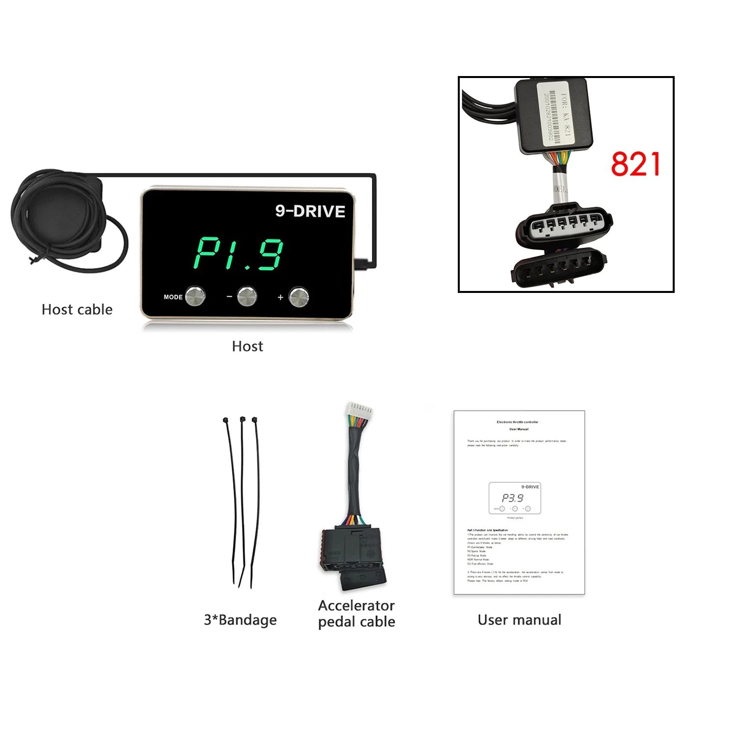 Controller di Risposta dell'Acceleratore con 9 Modalità di Guida, Potenziatore di Accelerazione per Corse, Accessorio per Tuning