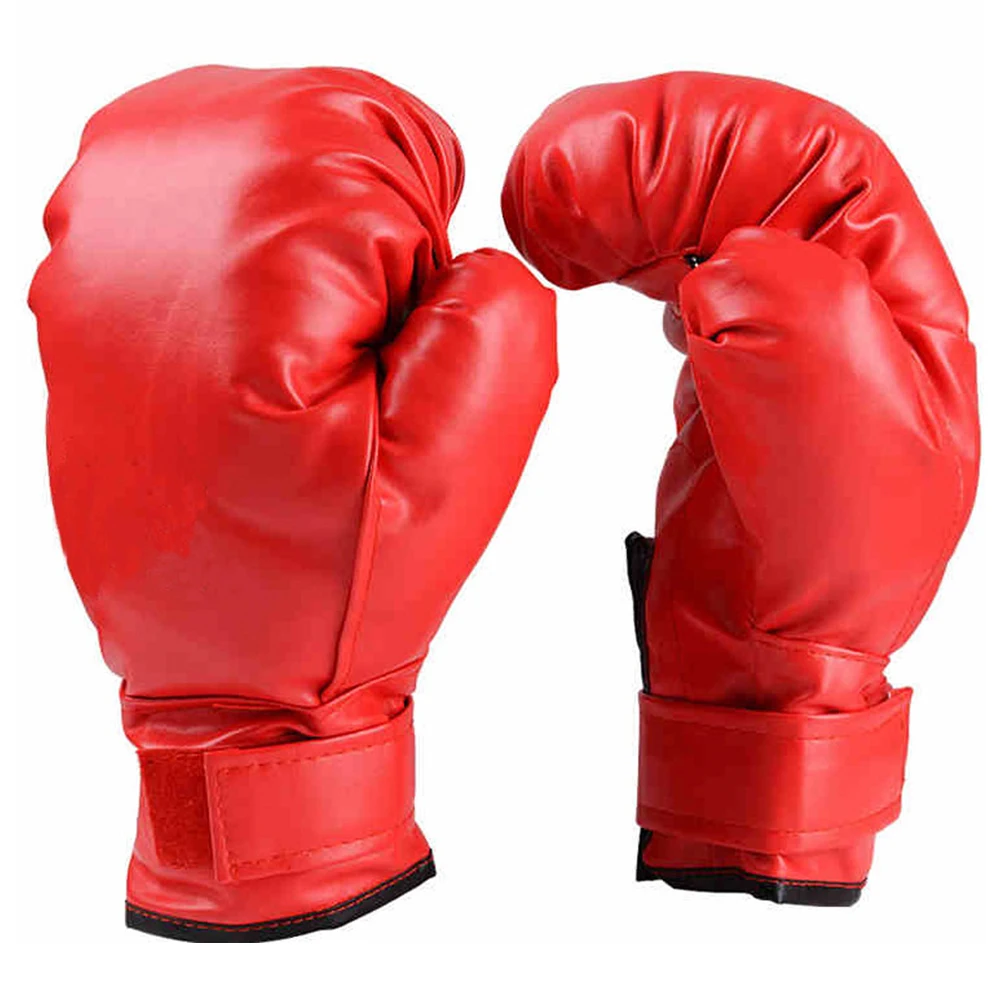 Adult Professional Sandbag Liner Gloves Thickening Handback Kickboxing Gloves with Paste Bar PU Leather for Boxing Free Sparring