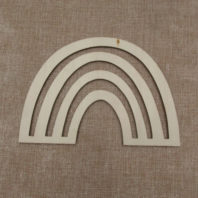 Ritagli Legno Arcobaleno 30 Pz - Non Finiti, Per Fai Da Te, Decorazione Casa, Matrimoni, Natale - Foto 10