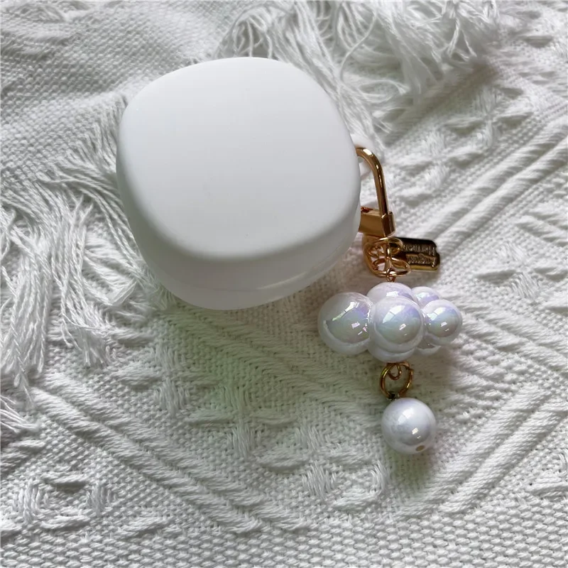 Cute Case For Samsung Galaxy Buds FE / 2 Pro Flower Case with Keychain Soft Silicone Cover for Samsung Buds Live Buds2