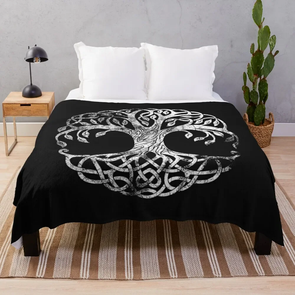 

Yggdrasil - Sacred Tree Of Life Throw Blanket Hairy Plaid Personalized Gift Shaggy Vintage Blankets