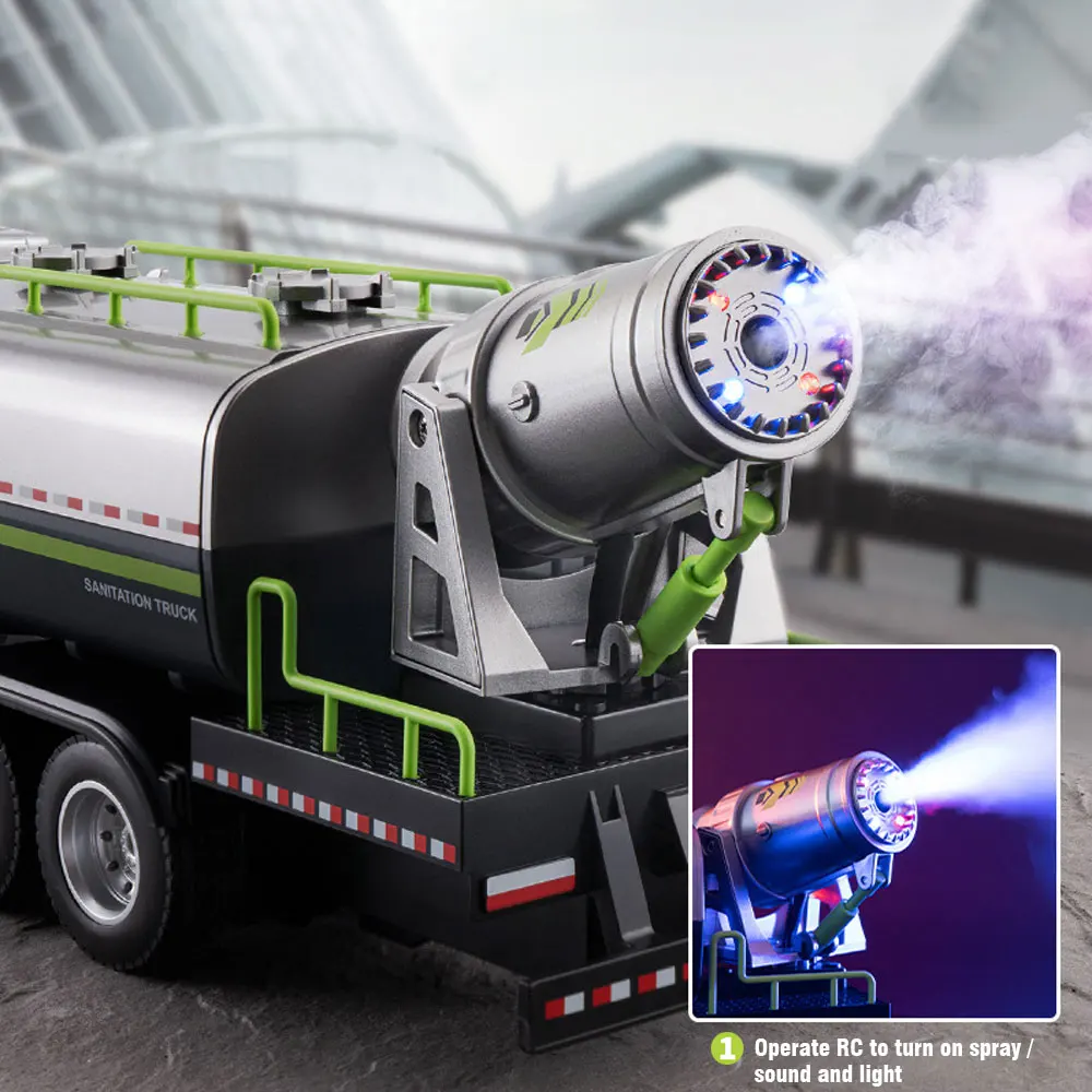 Alloy Remote Control Truck with Spray Gun for Kids