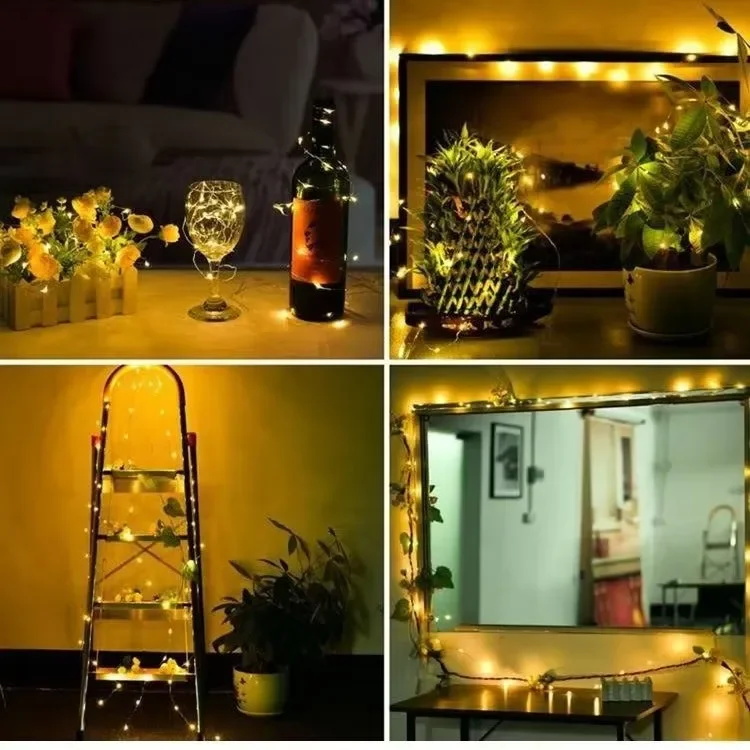 Battery Operated Dimmable Fairy String Lights with Remote and Timer