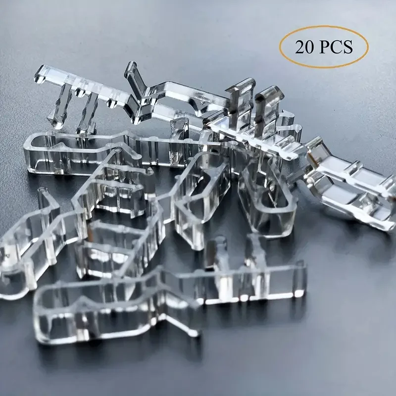 20/40pcs Valance Clips For Blinds 2 Inch Hidden Channel Window Blind Clips Clear Plastic Replacement Accessories Parts For Horiz