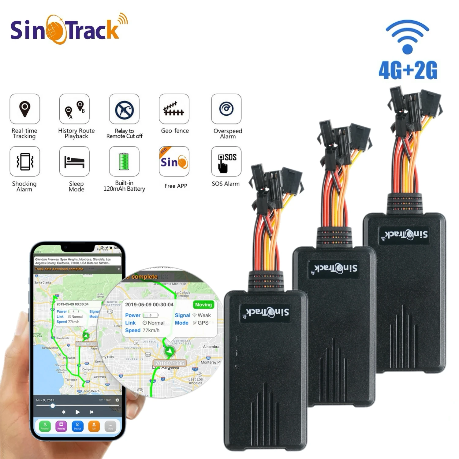 SinoTrack 3PCS ST-906L 4G LTE GPS Tracker for Car Vehicle Truck ...
