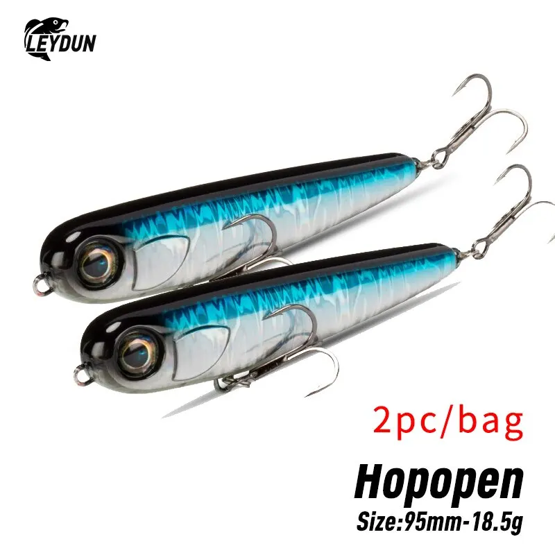 HOPOPEN Floating New Fishing Lures 95mm Pencil Top Water Surface