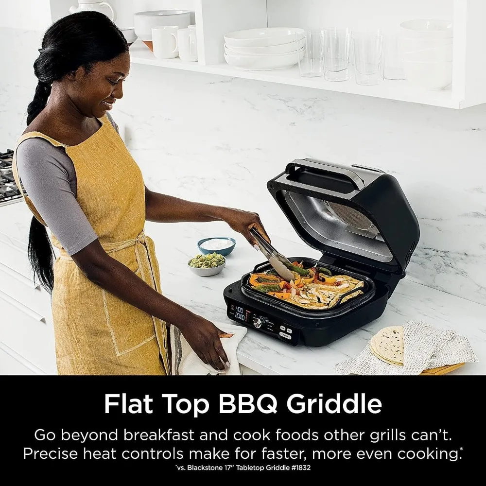 IG601 Foodi XL 7-in-1 Electric Indoor Grill Combo, use Opened or Closed, Air Fry, Dehydrate & More 4