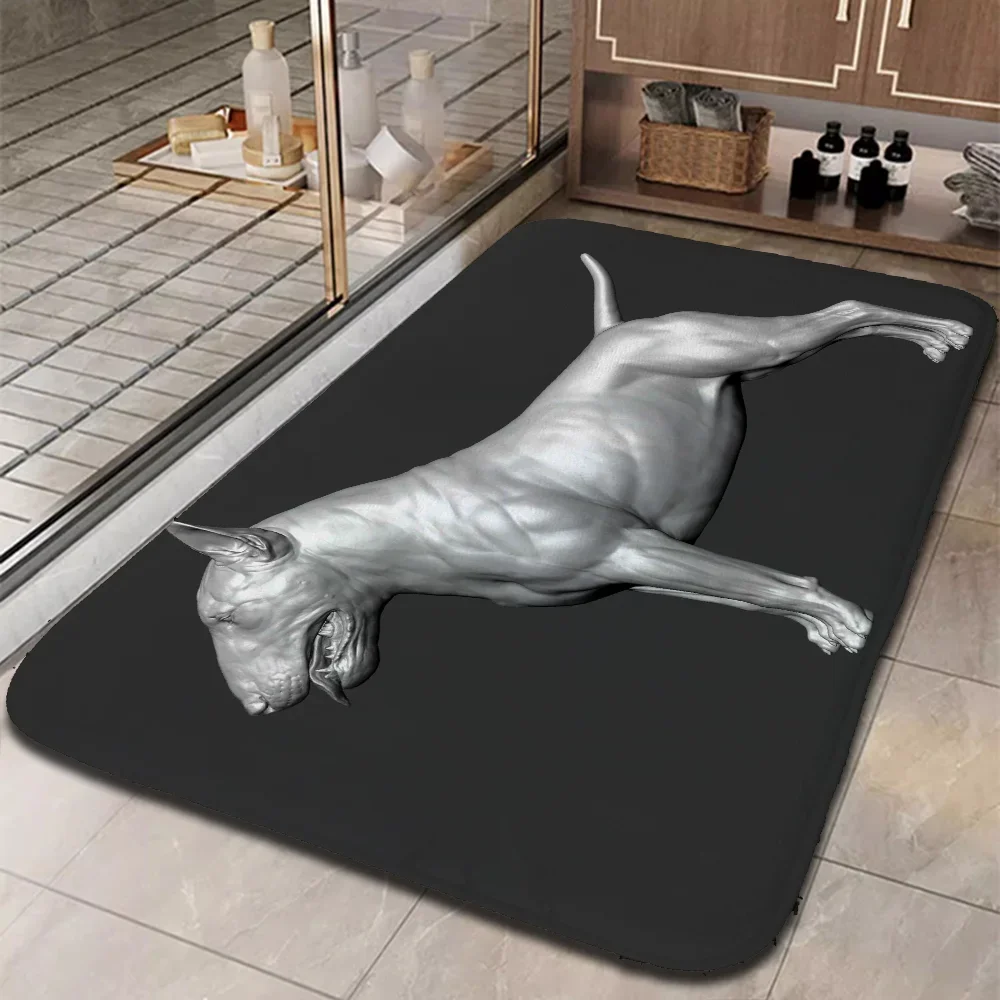 Bull Terrier Art House Entrance Mat Living Room Mat Aesthetic Room Decoration Custom Carpets for Bedroom Kitchen Rug Home Carpet 2