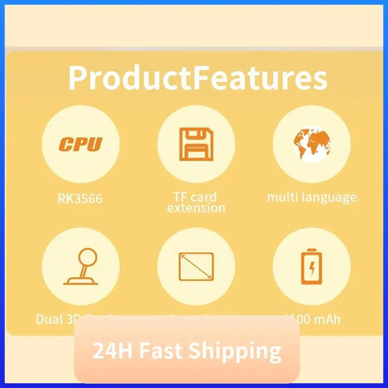T30C New RGB30 4 Inch Ips Screen Handle Game Console Built-In WIFI RK3566 Open-Source Retro Handheld Game Console For Kids