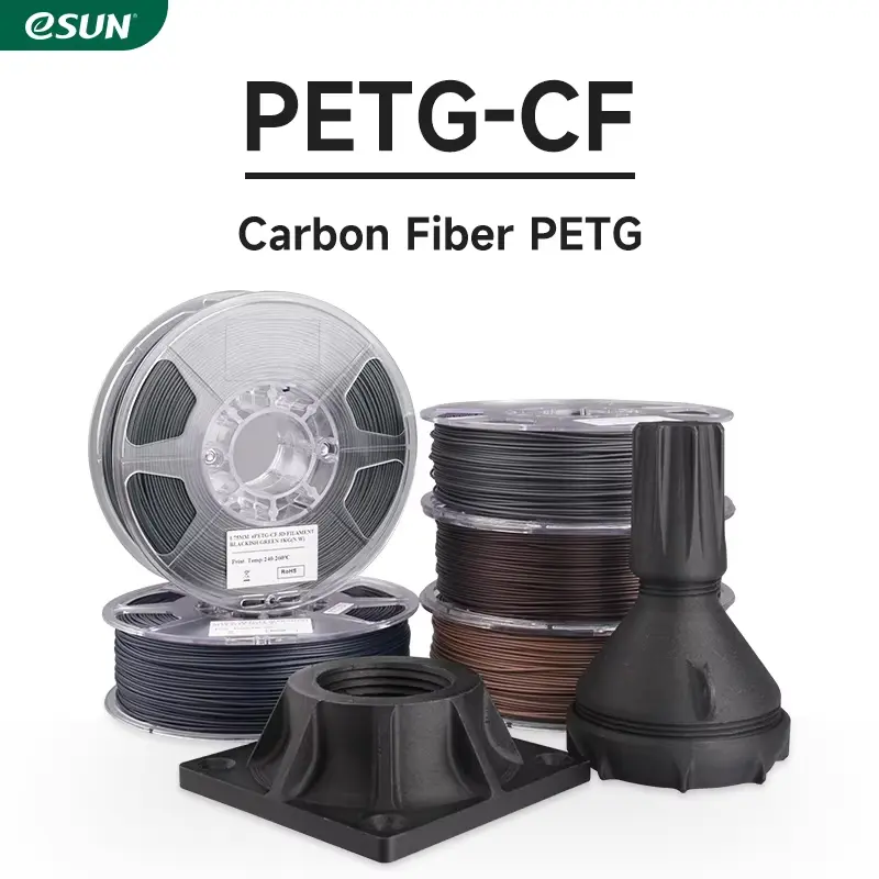 ESUN Carbon Fiber PETG 3D Filament High Strength 3D Printer Filament 1.75MM 1KG PETG Carbon Fiber Filament For Bambu Lab PETG-CF image 1