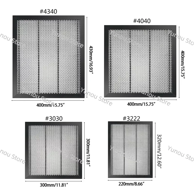 Laser Accessories Carbon Dioxide Cutting Machine Honeycomb Workbench Laser Engraving Machine 300x200/300x300x30/400x400x22mm