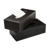 NEW Black Leather Tissue Box Holder Cover Dispenser Grey Toilet Bathroom Home Fancy Design 4