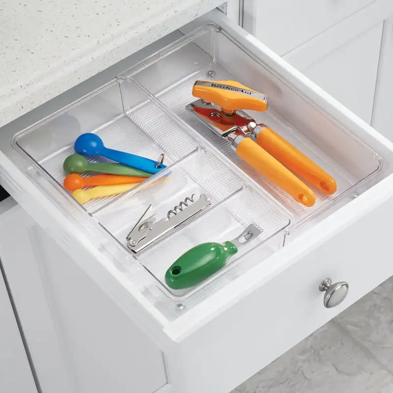 iDesign Linus 2 in. H x 12 in. W x 12 in. D Plastic Drawer Organizer