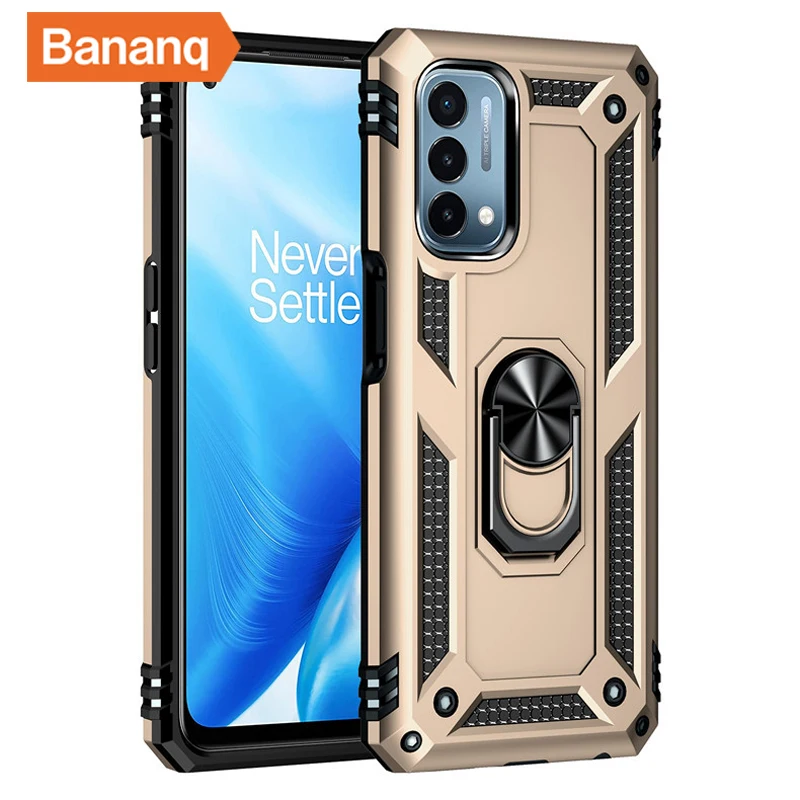 Bananq Shockproof Armor Metal Ring Stand Cover with Magnetic Car Holder