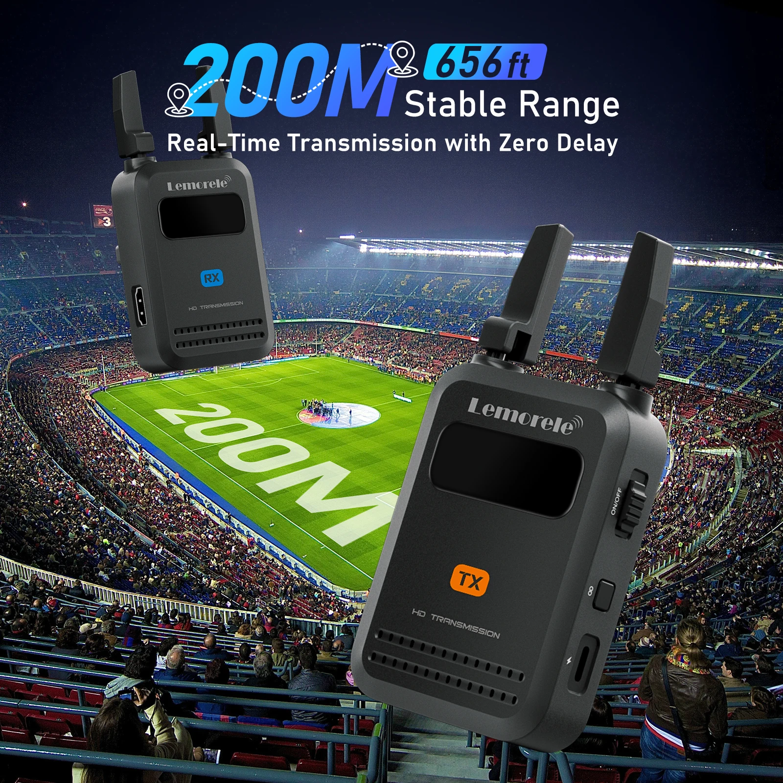 Lemorele HDMI Wireless Transmitter Receiver 200m Video Transceiver