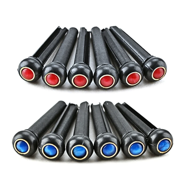 

6x Various Style Bridge Pins Portable Acoustic Guitar Bridge Pin for Folk Guitar