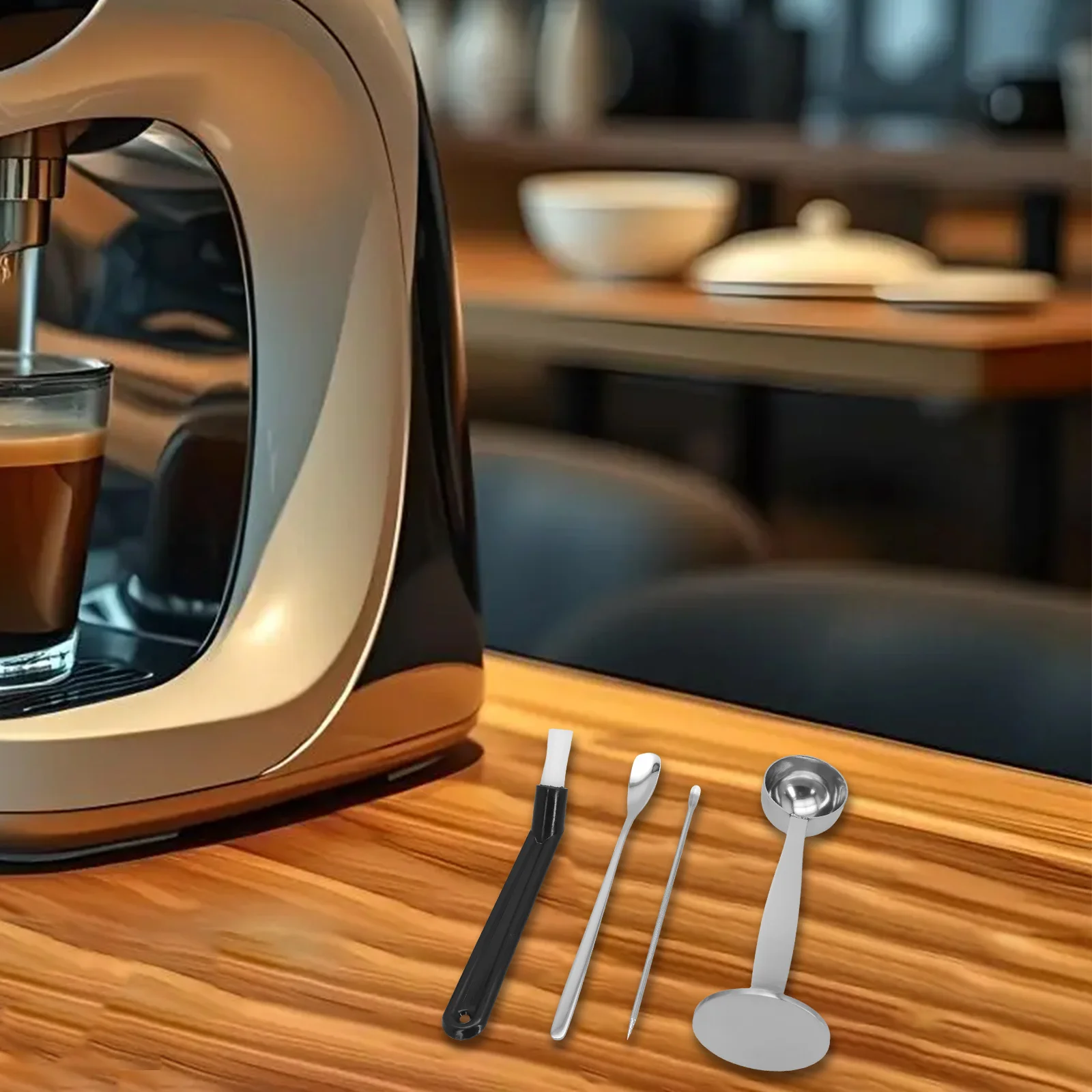 【Hot-Selling】 As Show Coffee Tamper Coffee Accessory Set For Brewing Coffee Tool Portable Coffee Tools Rust-proof Material Sleek Design.
