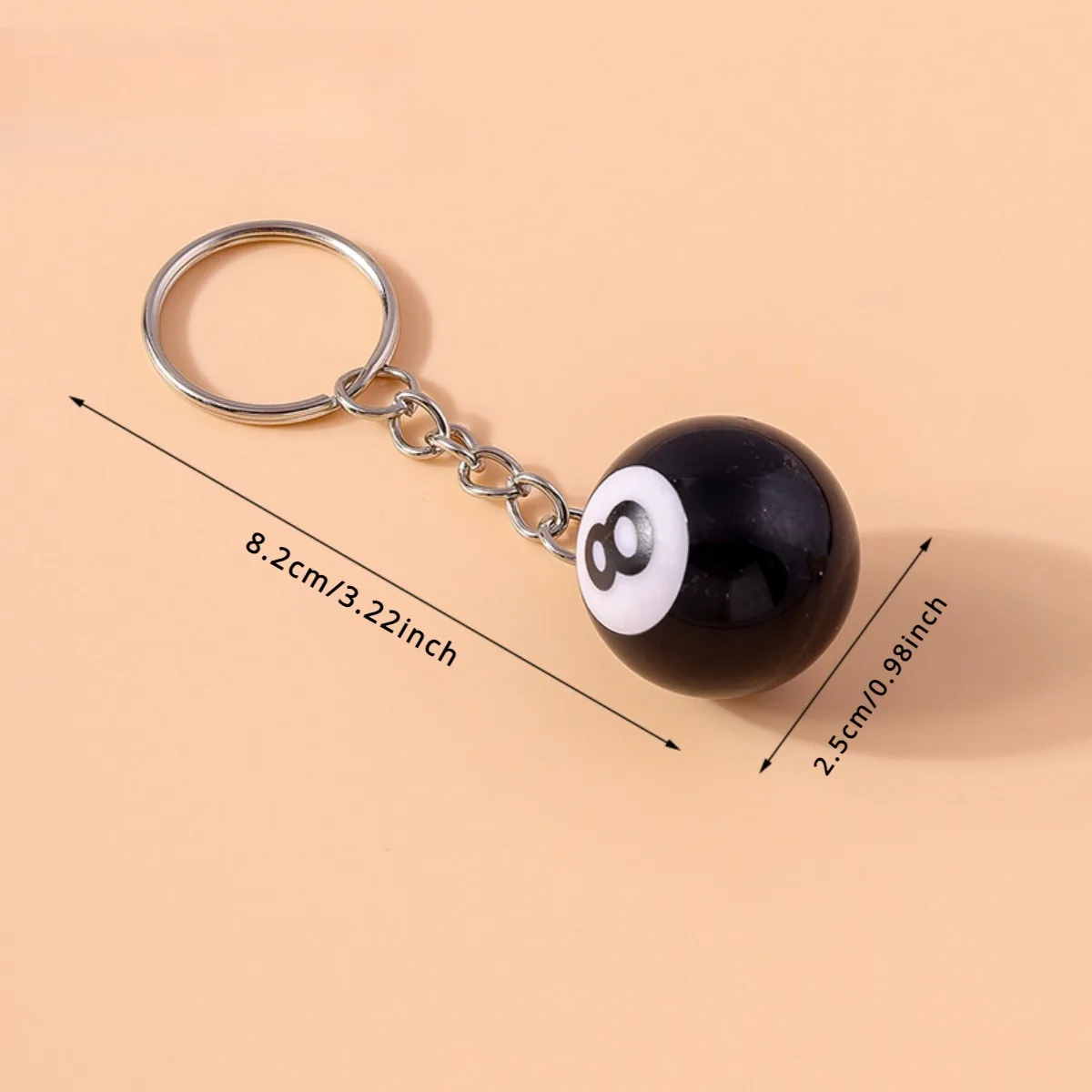 Billiard Ball Keychain - Detail