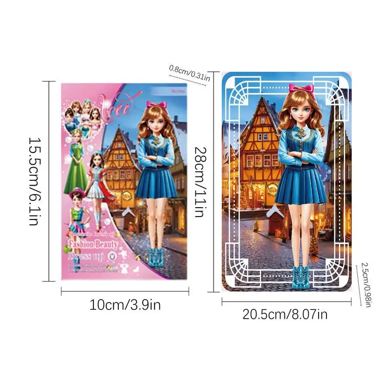 Magnetic Paper Dolls Princess Doll Set Toddler Activities Magnet Dress Up Sticker Book Children's Educational Toy For Girls