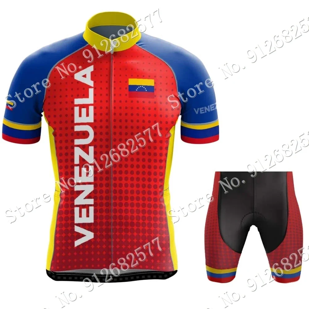VENEZUELA Cycling Jersey Set Summer National Cycling Clothing Road Bike Shirts Suit Bicycle Bib Shorts MTB Wear Ropa