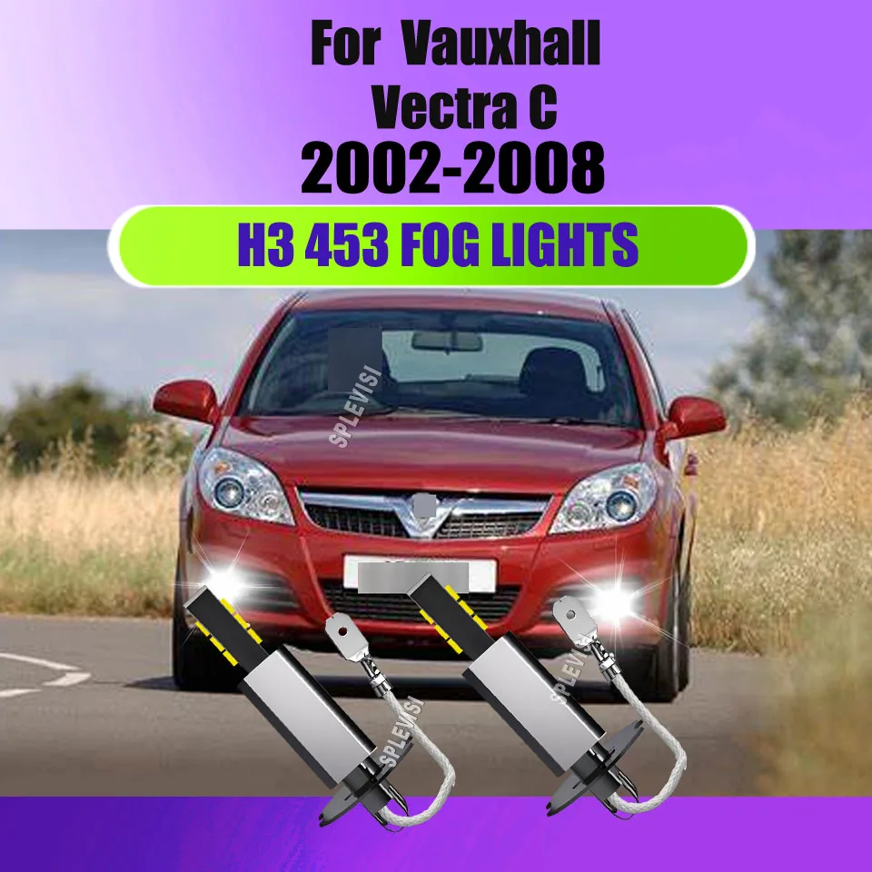프리미엄 LED 칩으로 6000LM을 제공하는 Vauxhall Vectra C 2002 2003 2004 2005 2006 2007 2008용 차량용 LED 안개등 전구