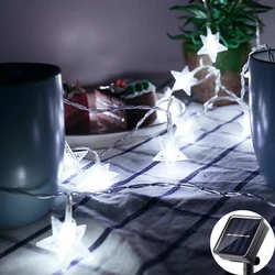 Enchanting LED Star Fairy Lights - 8 Mode Decorative String for Parties, Weddings, and Outdoor Celebrations (White)