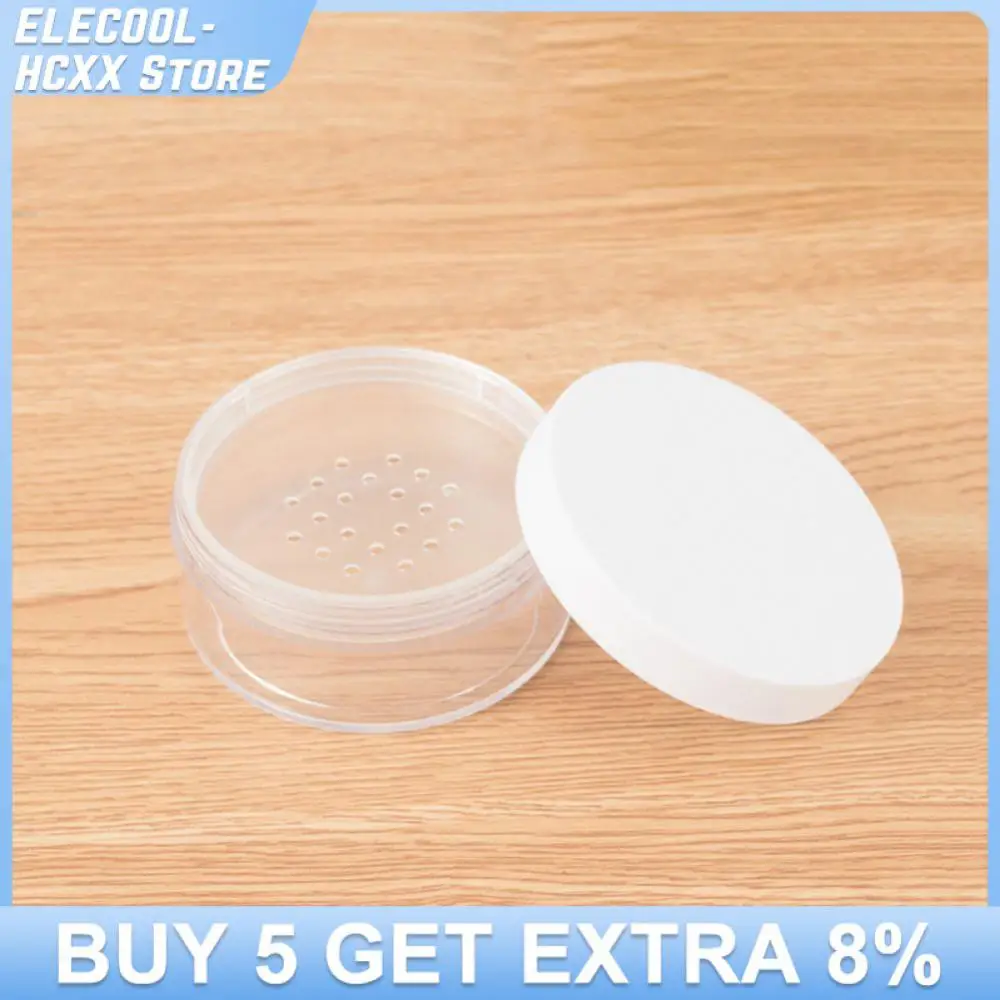 50g Plastic Empty Loose Powder Pot With Sieve Cosmetic Makeup Jar Container