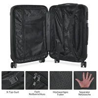 Anajqaqia Ensemble de bagages à roulettes – Ensemble de valises à roulettes en trois pièces – Avec une conception à double roue et des serrures TSA pratiques 3