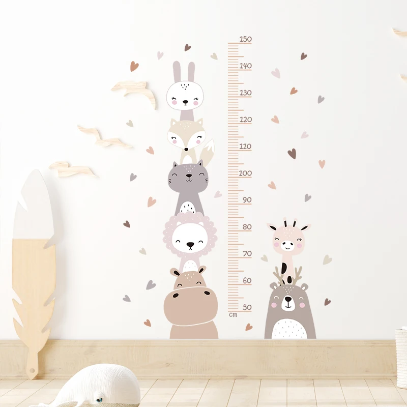 Animal Height Ruler Wall Stickers 8