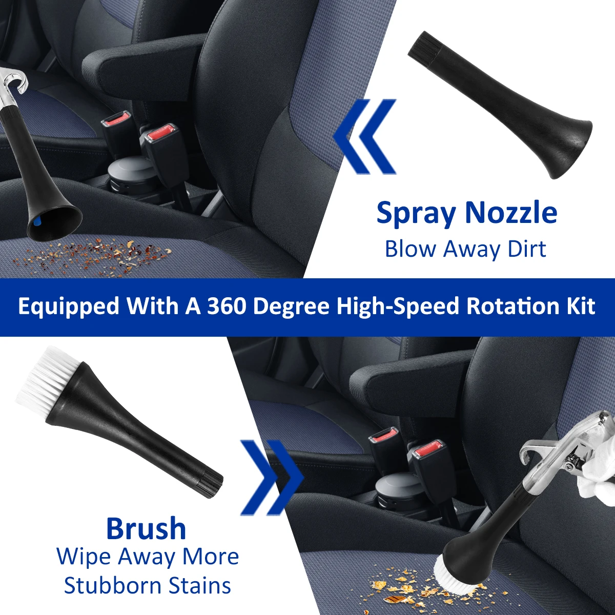 Pressure Washer Gun High Pressure Gun Car Cleaning Gun Interior Cleaner